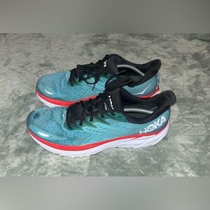 Hoka One One Clifton 8 Running Shoe Men’s Size 13 D Real Teal